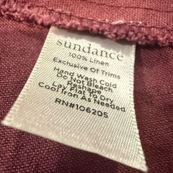 Sundance Burgundy Linen Sleeveless Dress Size M - Picture 7 of 7